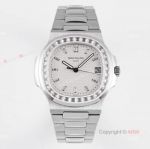 (PPF) V4 Version - Best Replica Patek Philippe Diamond Watch With White Dial Diamond Markers 